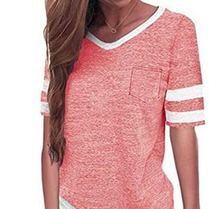 OMSJ Womens Summer Tops Casual Short/Long Sleeve T-Shirts
